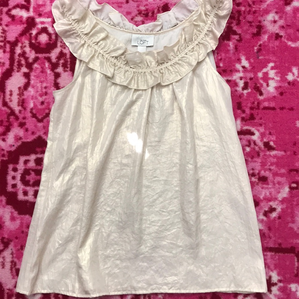 Ann Taylor Loft gold top